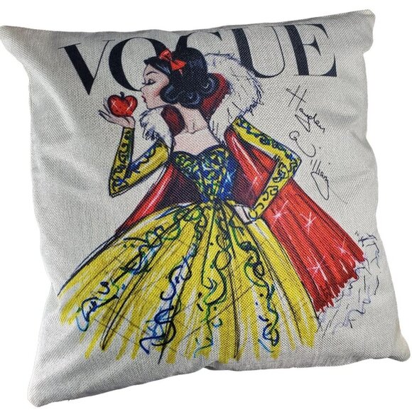 Snow White Throw Pillowcase Princess Home Decor Sham Accent Pillow Cushion Cover - Picture 1 of 11